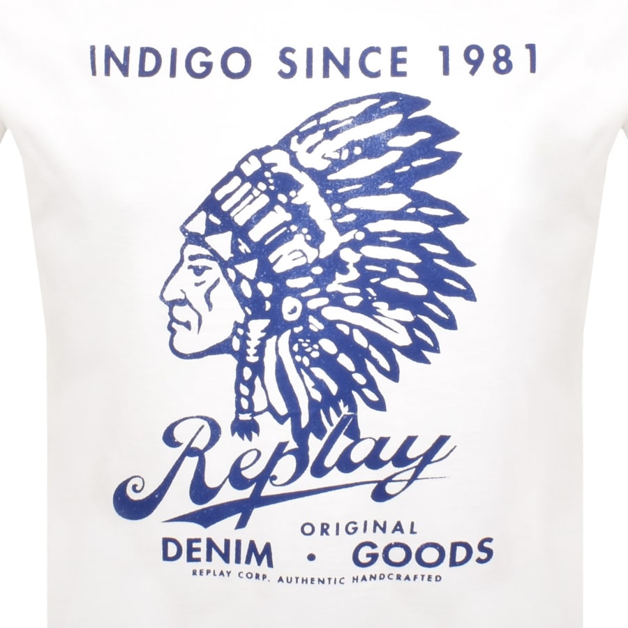 Image number 3 for Replay Logo T Shirt White