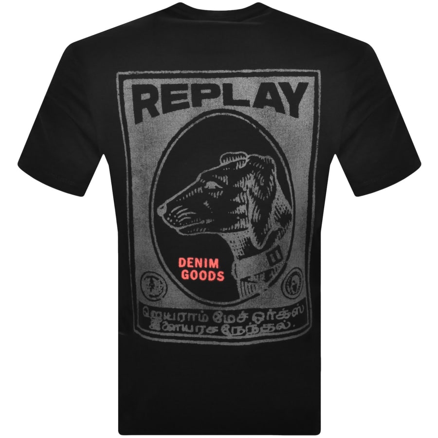 Image number 5 for Replay Logo T Shirt Black
