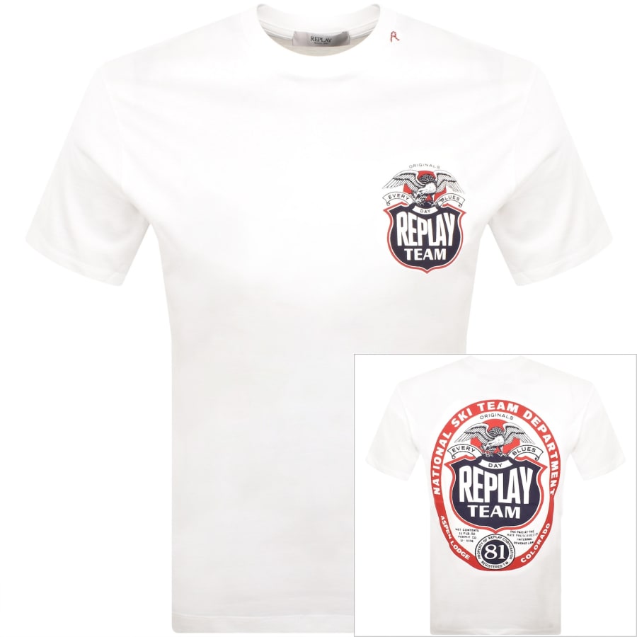 Image number 1 for Replay Logo T Shirt White