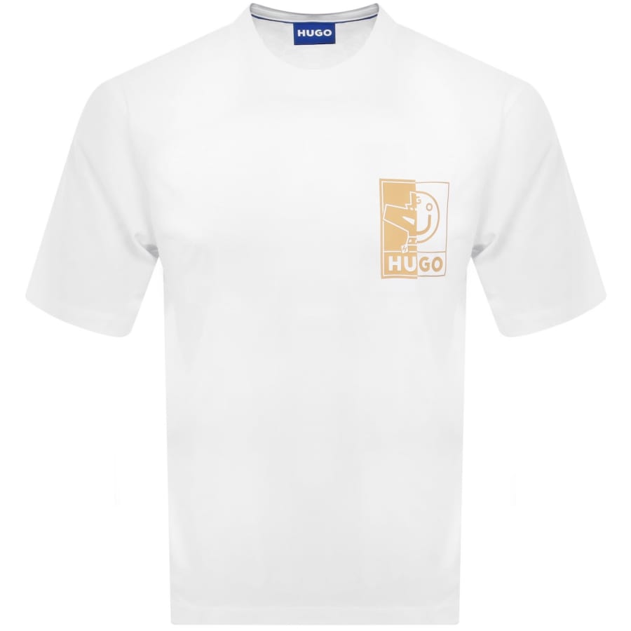 Image number 2 for HUGO Blue Nedix T Shirt White