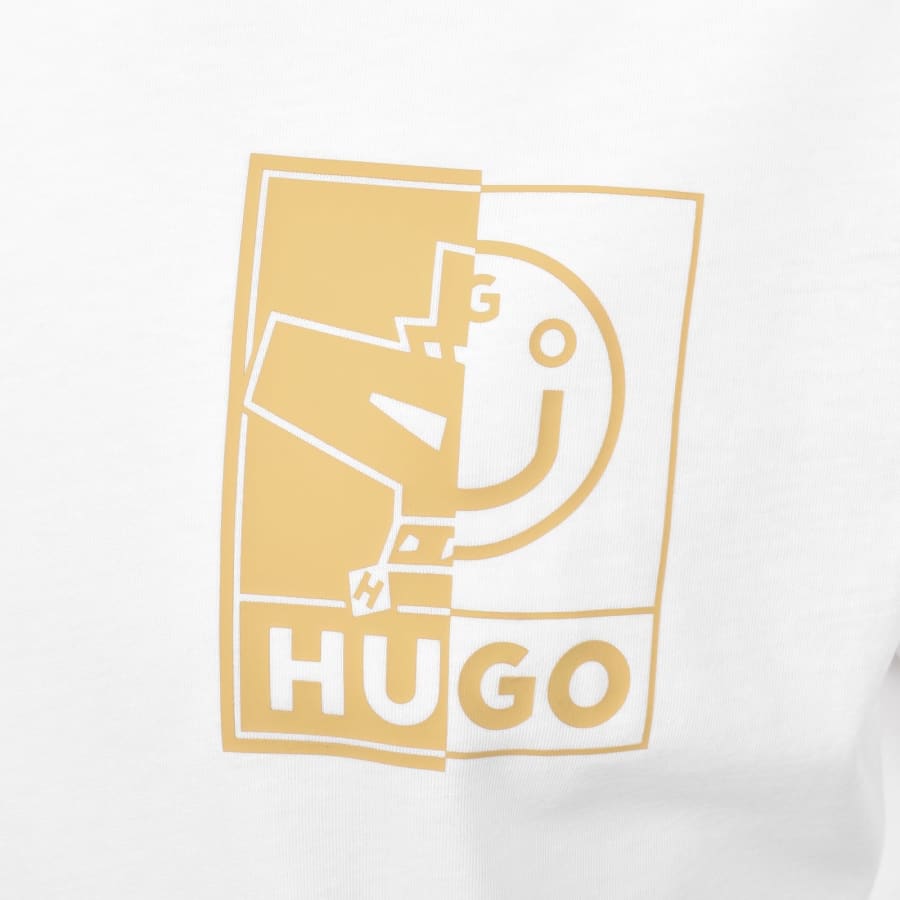 Image number 4 for HUGO Blue Nedix T Shirt White