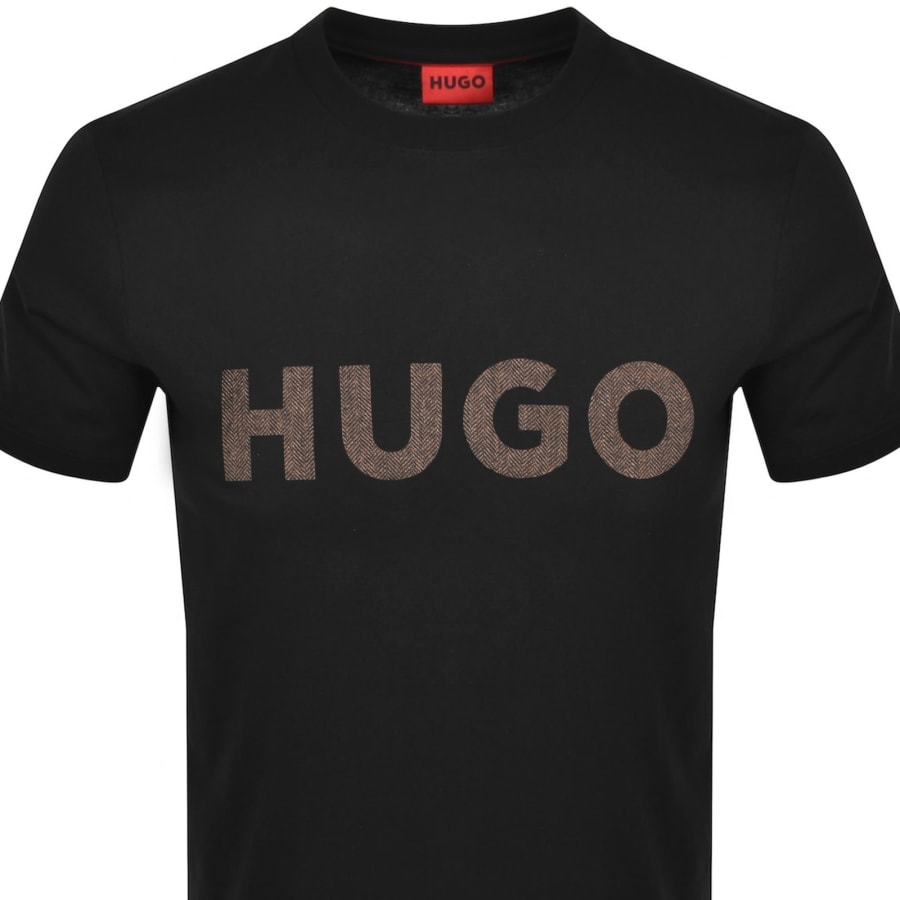 Image number 2 for HUGO Dulivio Crew Neck T Shirt Black