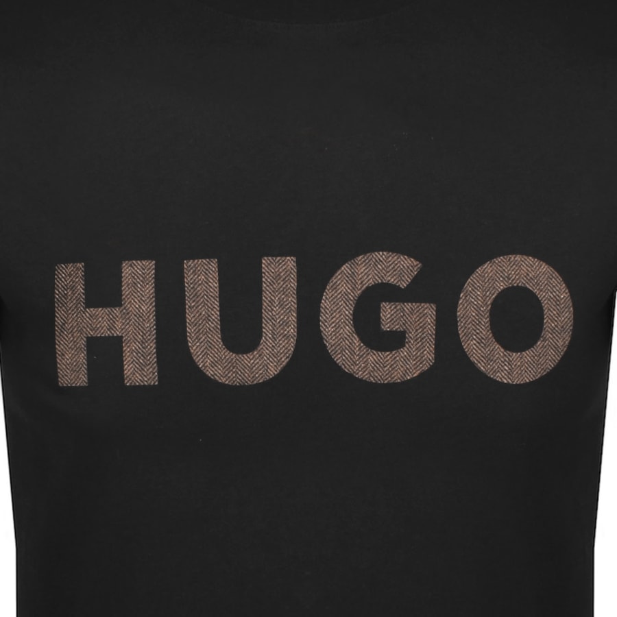 Image number 3 for HUGO Dulivio Crew Neck T Shirt Black