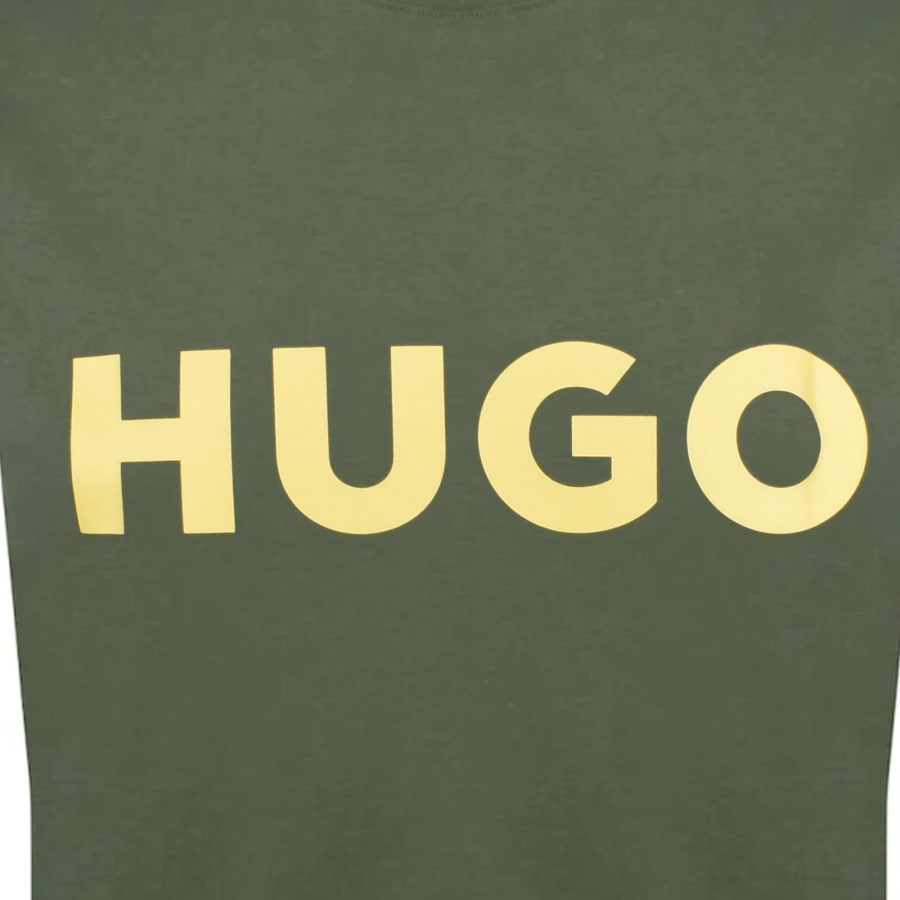 Image number 3 for HUGO Dulivio Crew Neck T Shirt Green