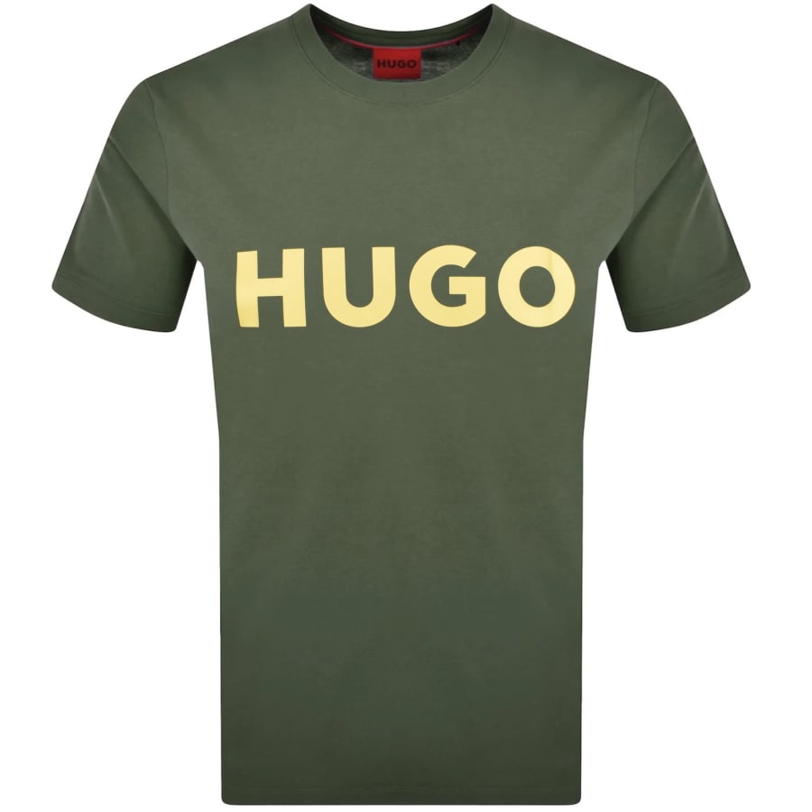 Image number 1 for HUGO Dulivio Crew Neck T Shirt Green