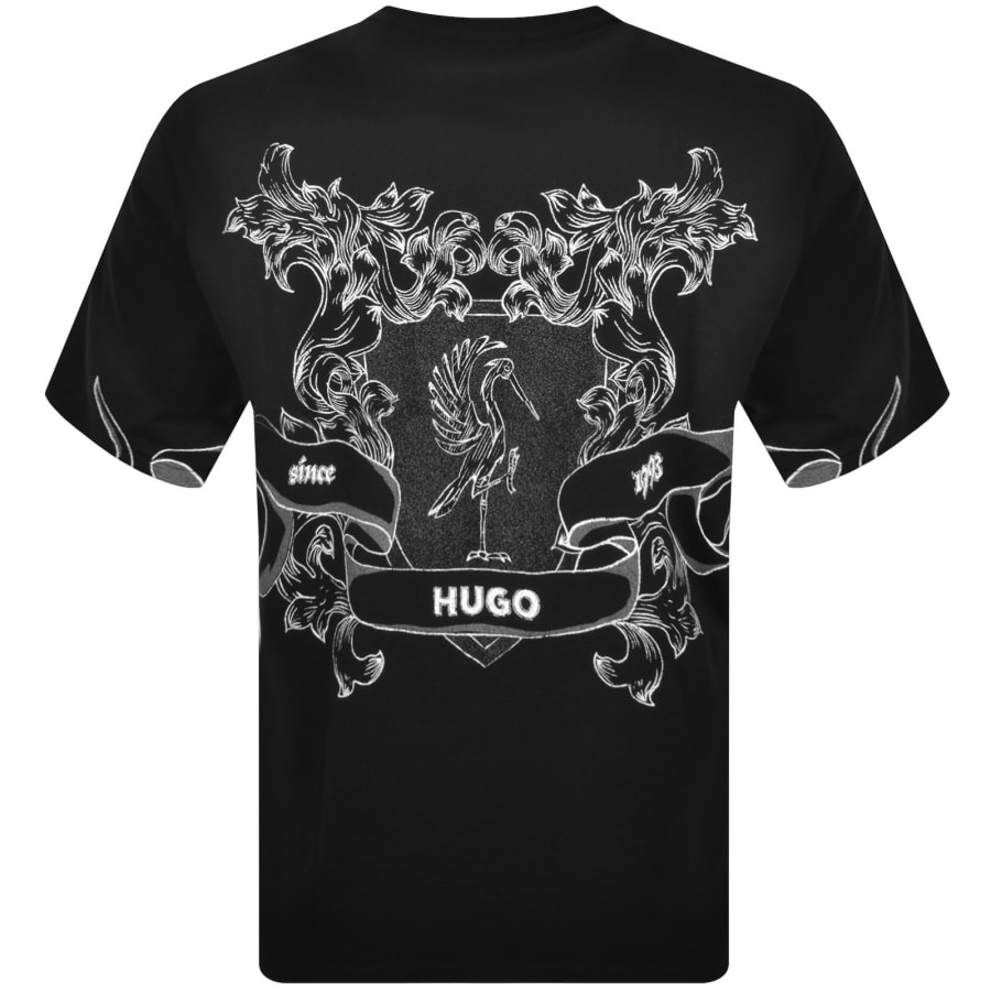 Image number 5 for HUGO Duarms Crew Neck T Shirt Black