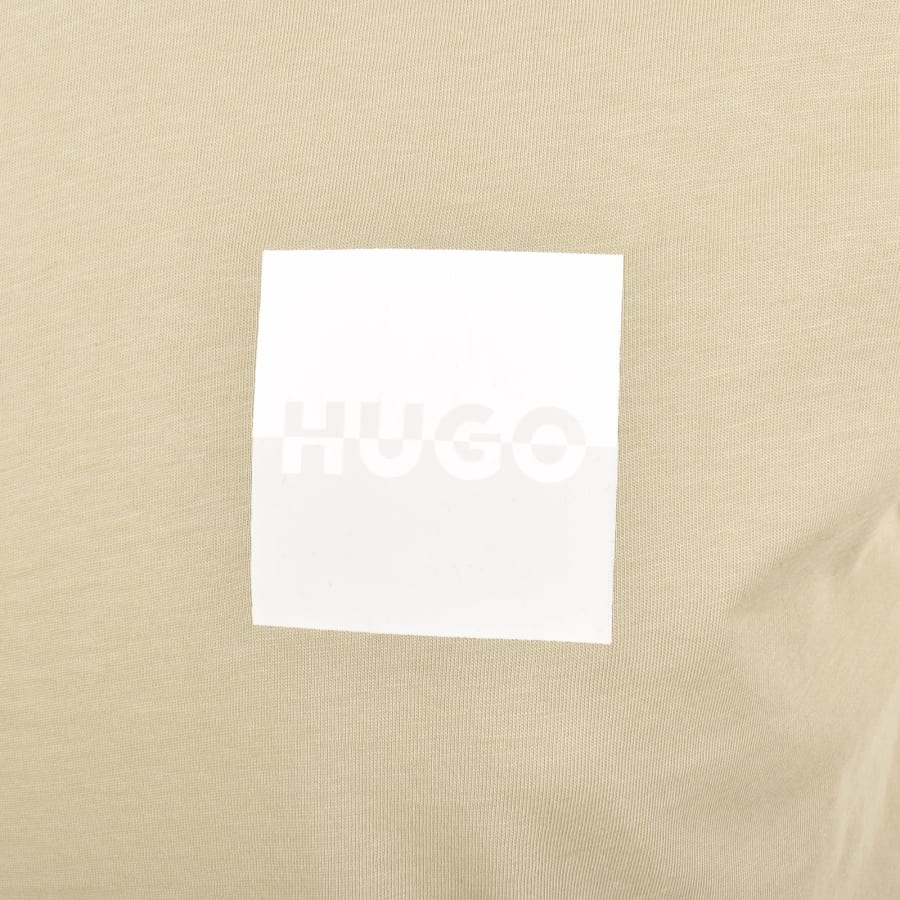 Image number 3 for HUGO Dapusi Crew Neck T Shirt Beige