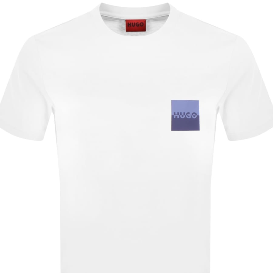 Image number 2 for HUGO Dapusi Crew Neck T Shirt White