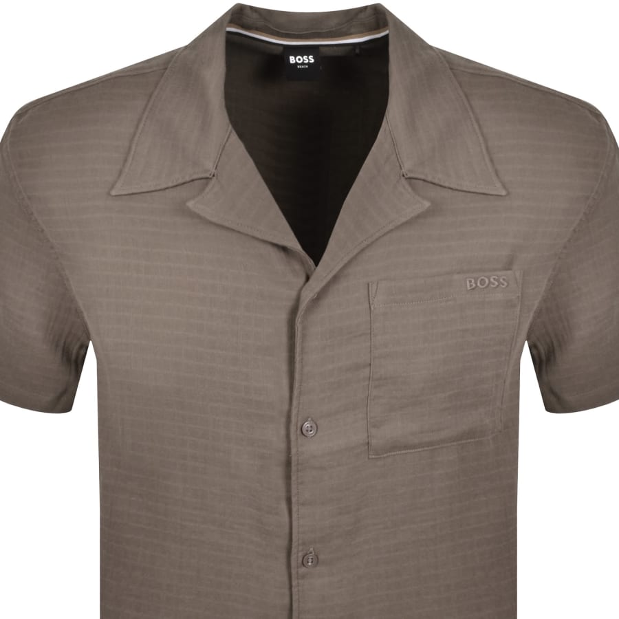 Image number 2 for BOSS Short Sleeve Vida Shirt Brown