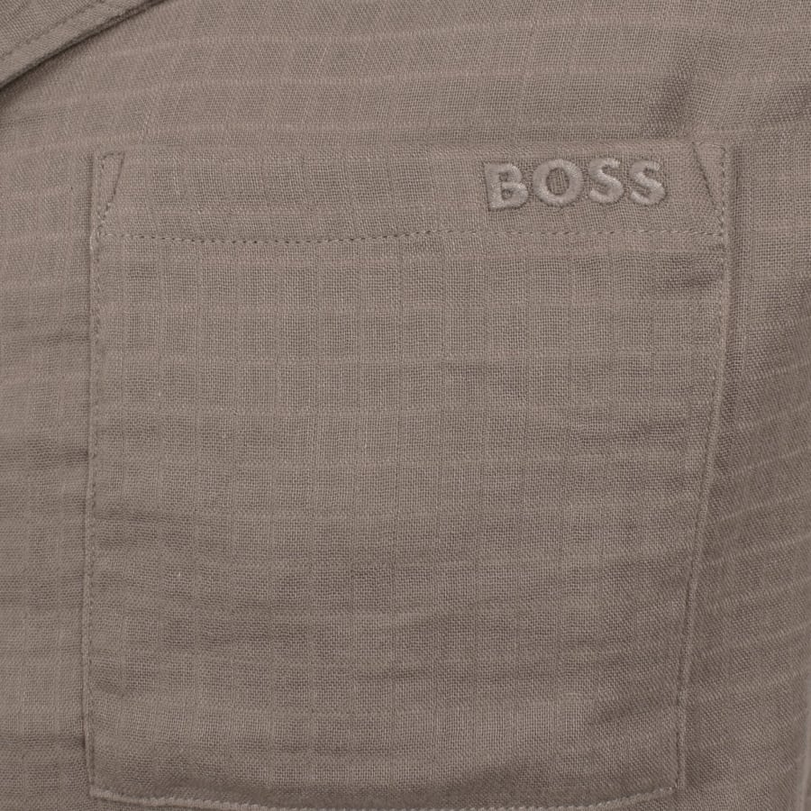 Image number 3 for BOSS Short Sleeve Vida Shirt Brown