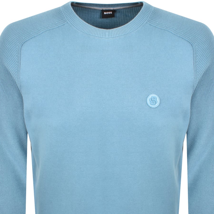Image number 2 for BOSS C lllian Knit Jumper Blue