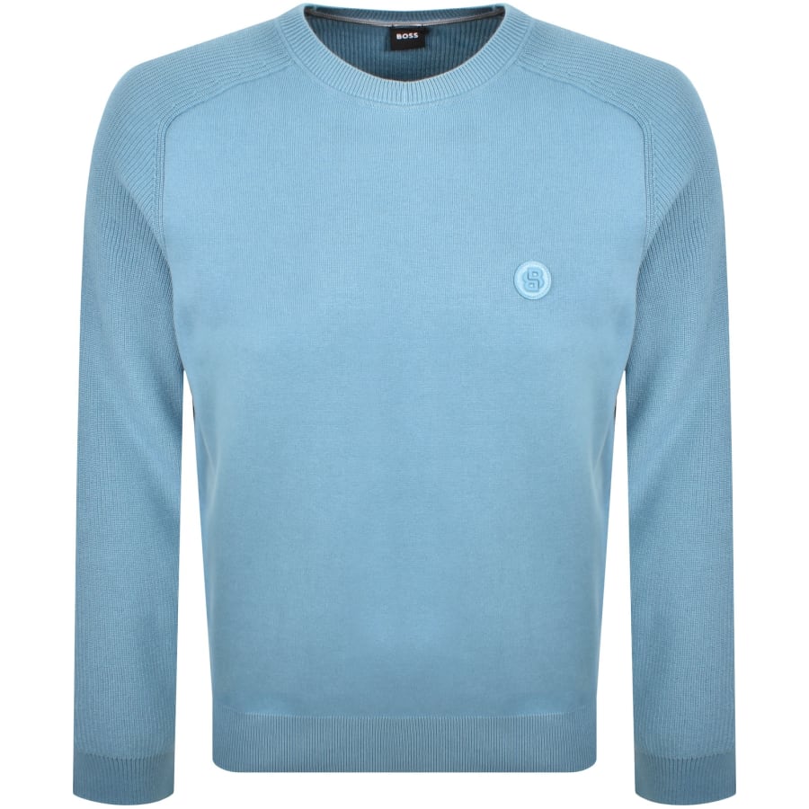 Image number 1 for BOSS C lllian Knit Jumper Blue