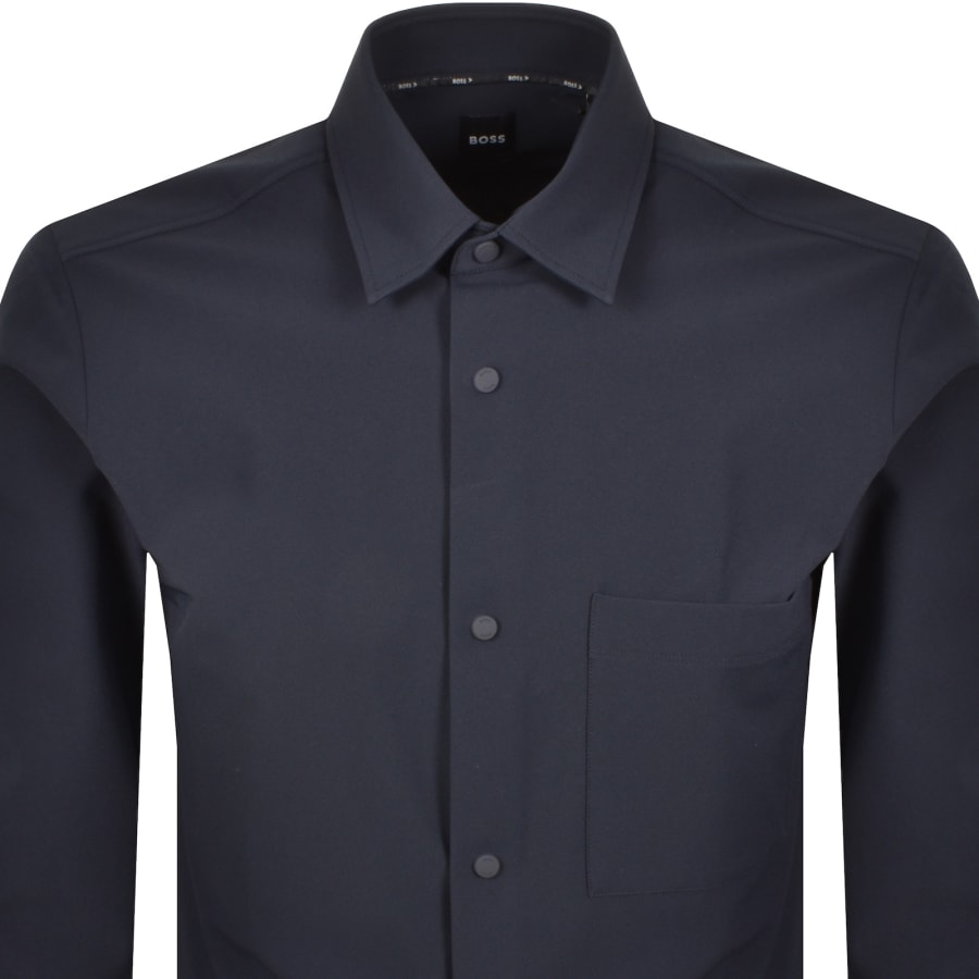 Image number 2 for BOSS Leo Kent Long Sleeve Shirt Navy