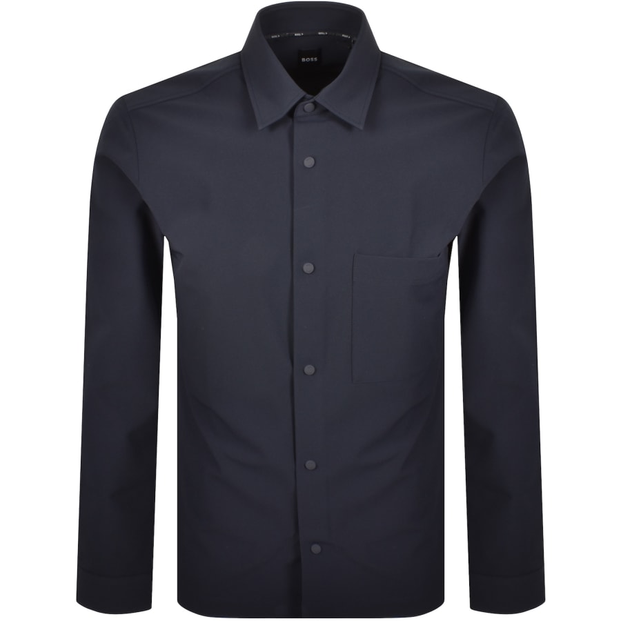 Image number 1 for BOSS Leo Kent Long Sleeve Shirt Navy