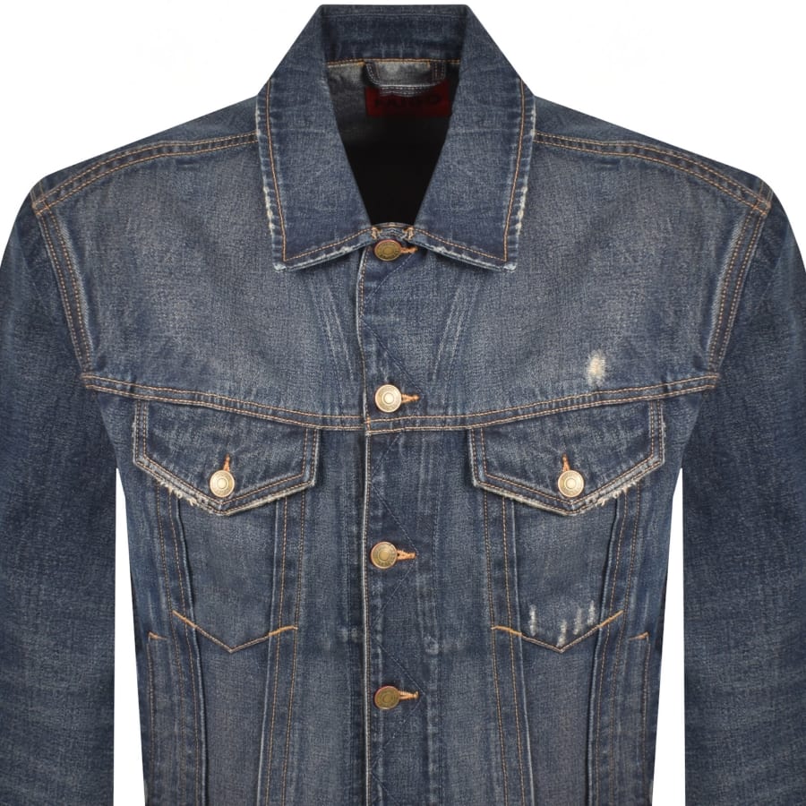 Image number 2 for HUGO 095 Denim Jacket Medium Blue