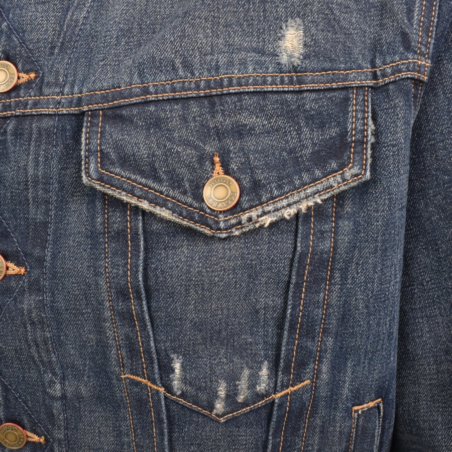 Image number 3 for HUGO 095 Denim Jacket Medium Blue
