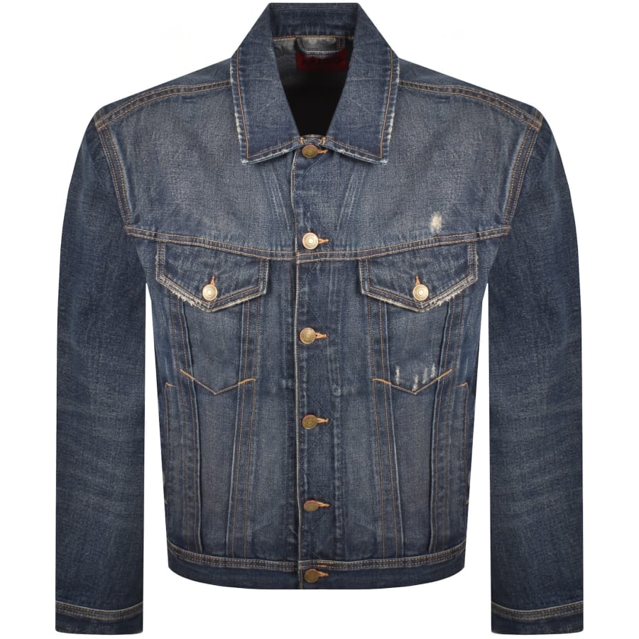 Image number 1 for HUGO 095 Denim Jacket Medium Blue