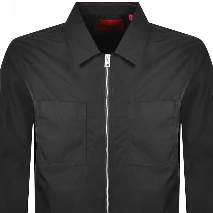 Image number 3 for HUGO Evalom Overshirt Jacket Black