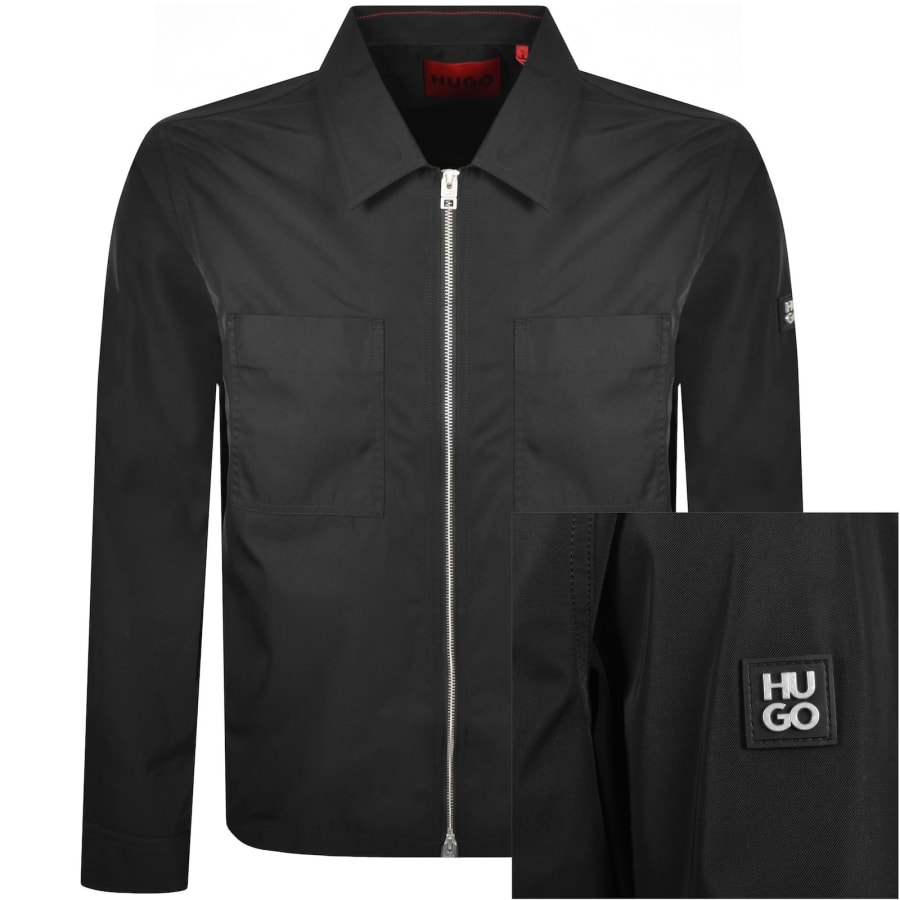 Image number 1 for HUGO Evalom Overshirt Jacket Black
