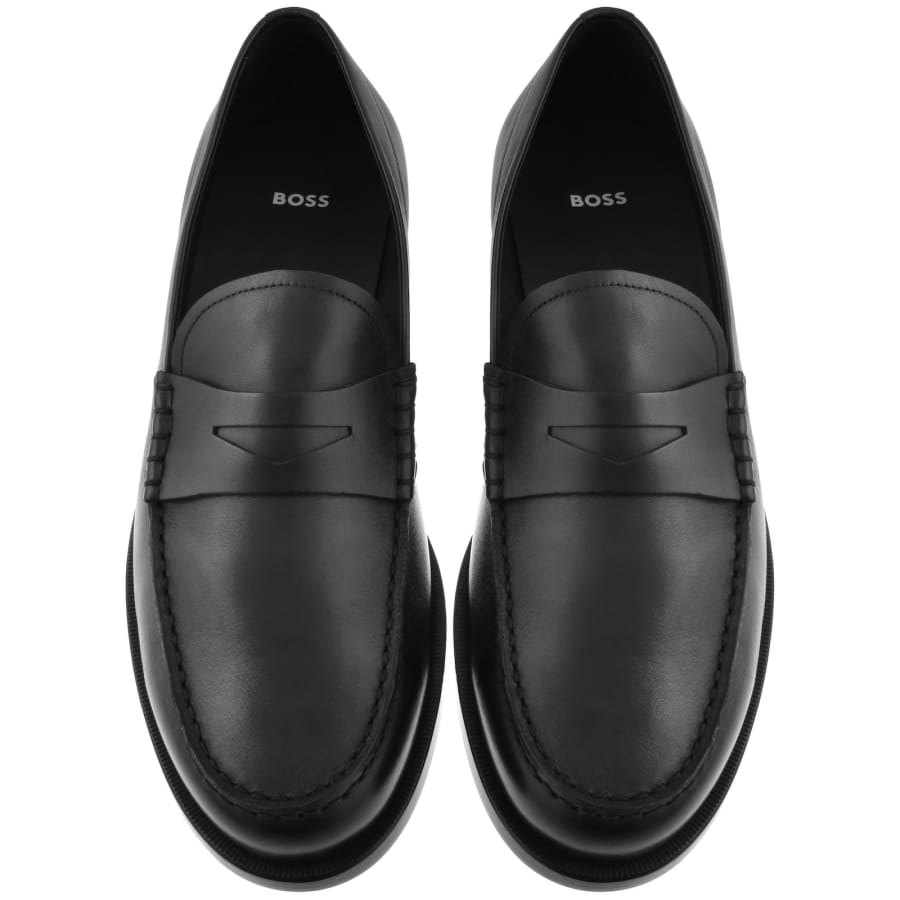 Image number 3 for BOSS Tayil Loafer Shoes Black