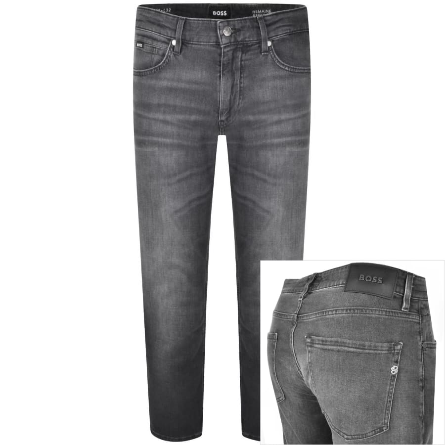 Image number 1 for BOSS Re Maine Regular Fit Jeans Grey