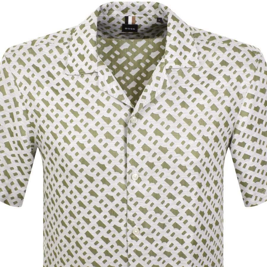 Image number 2 for BOSS Lars Short Sleeve Shirt Green