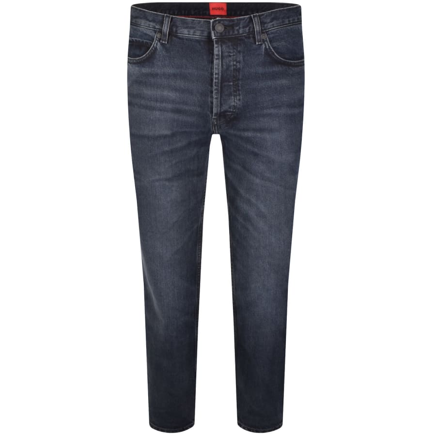 Image number 2 for HUGO 634 Tapered Fit Jeans Dark Blue