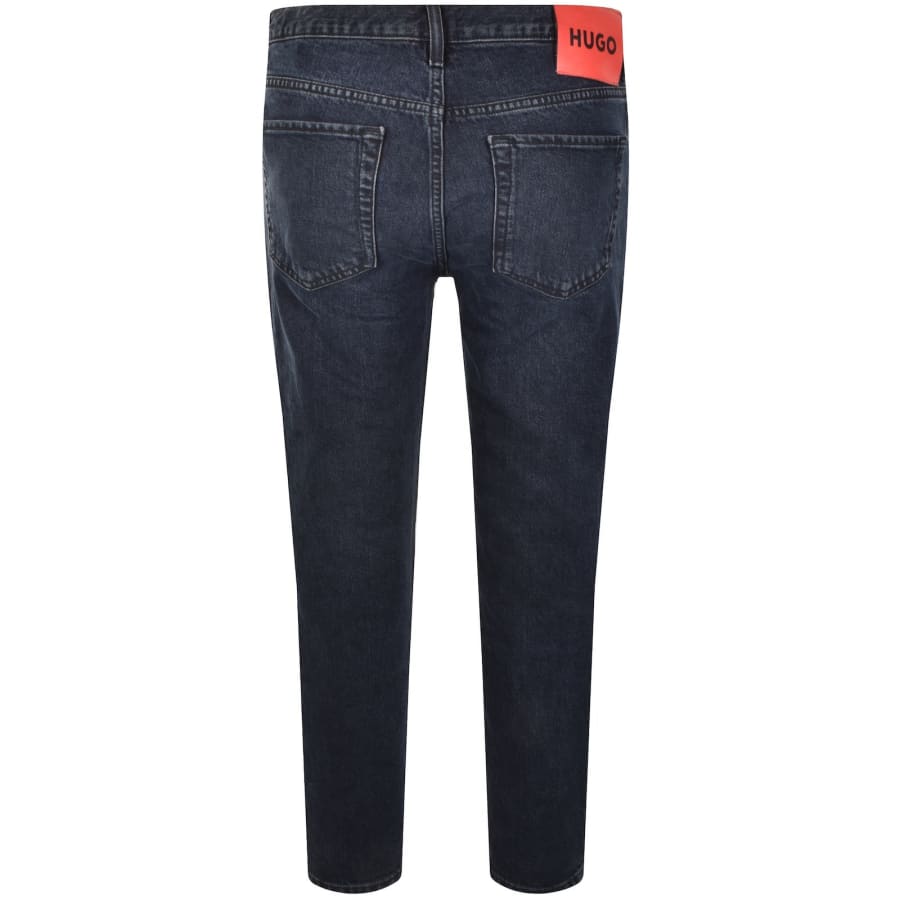 Image number 3 for HUGO 634 Tapered Fit Jeans Dark Blue