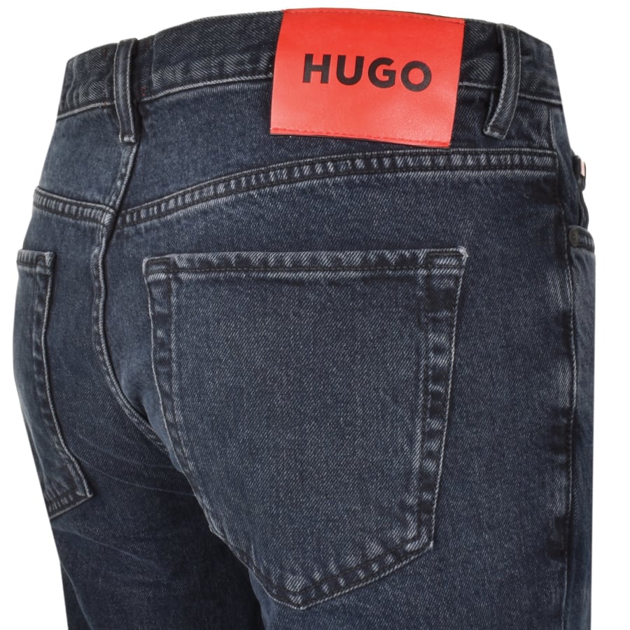 Image number 4 for HUGO 634 Tapered Fit Jeans Dark Blue