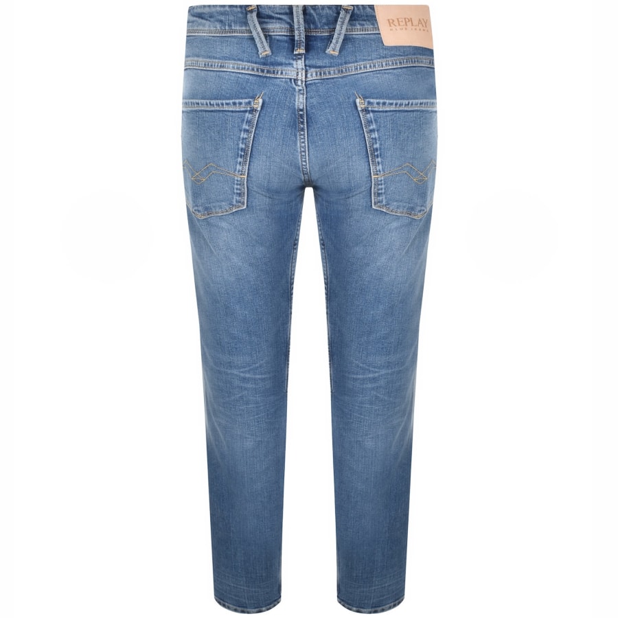Image number 3 for Replay Anbass Slim Fit Jeans Blue