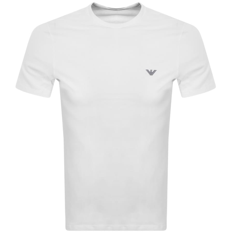 Image number 2 for Emporio Armani 2 Pack Logo T Shirts White