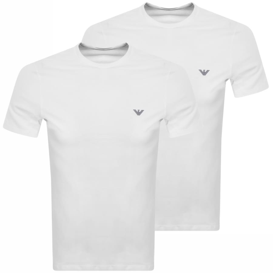 Image number 1 for Emporio Armani 2 Pack Logo T Shirts White