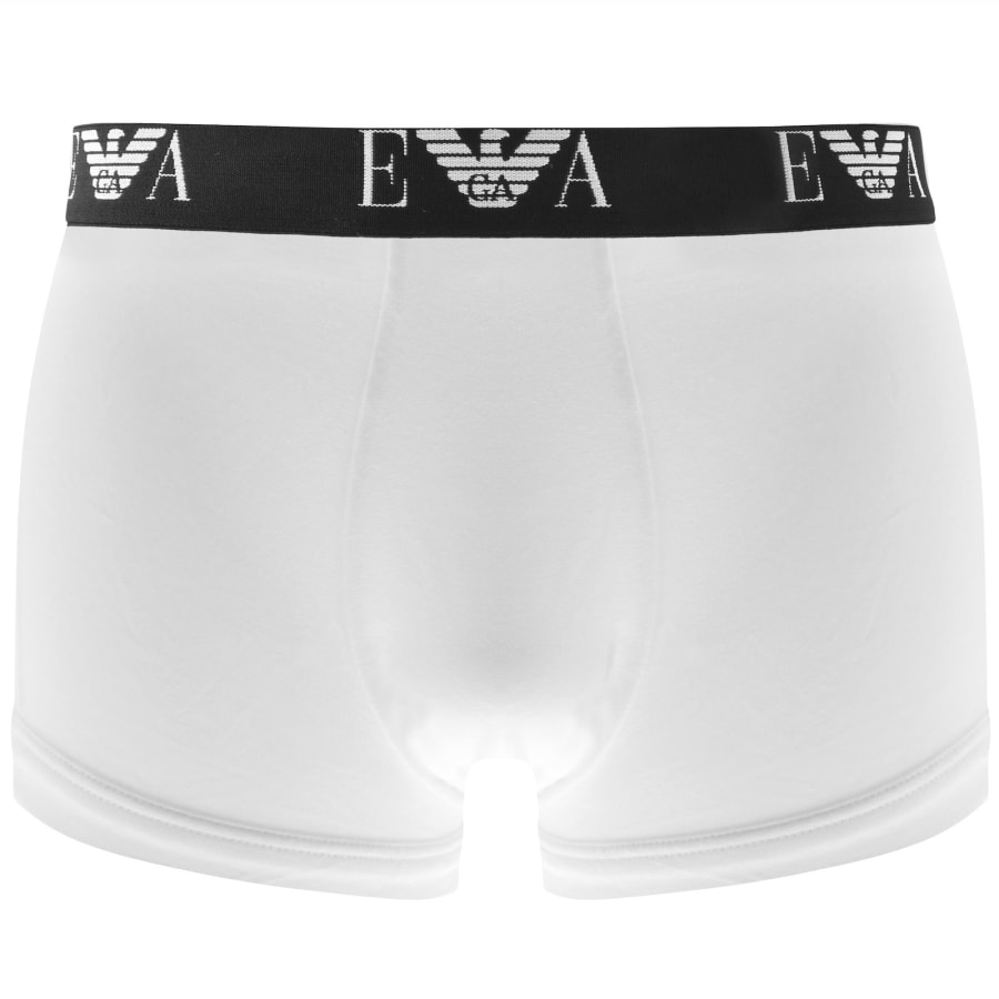 Image number 2 for Emporio Armani Underwear 3 Pack Boxer Trunks White