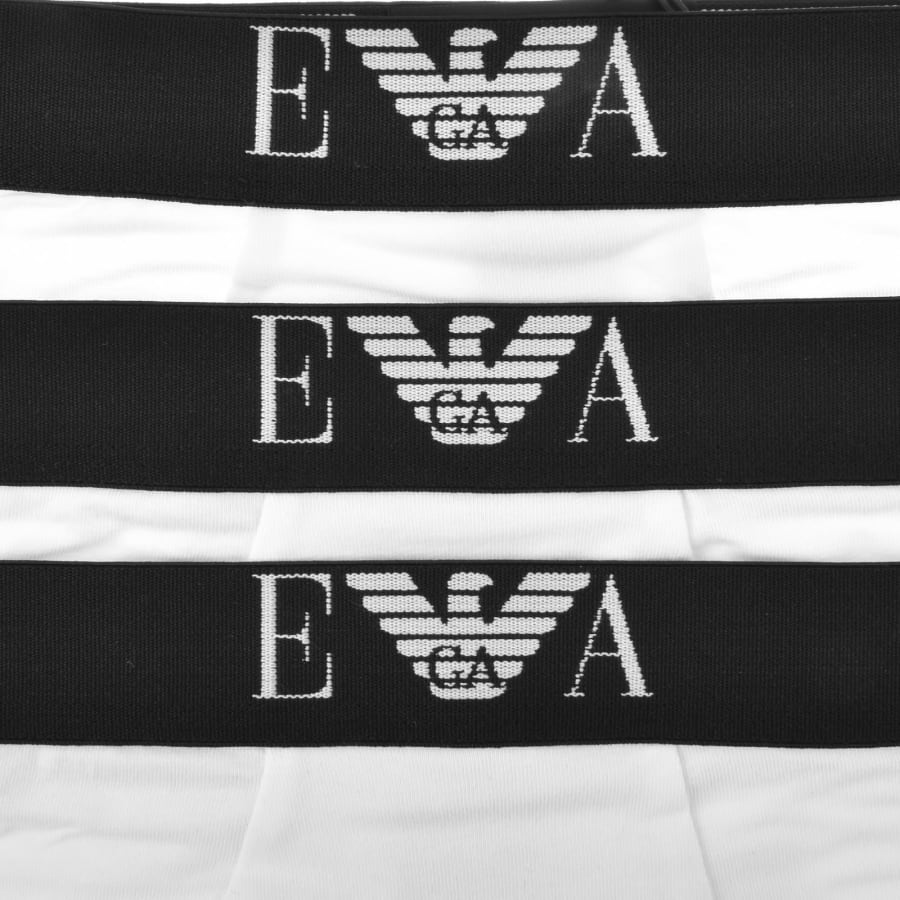 Image number 3 for Emporio Armani Underwear 3 Pack Boxer Trunks White