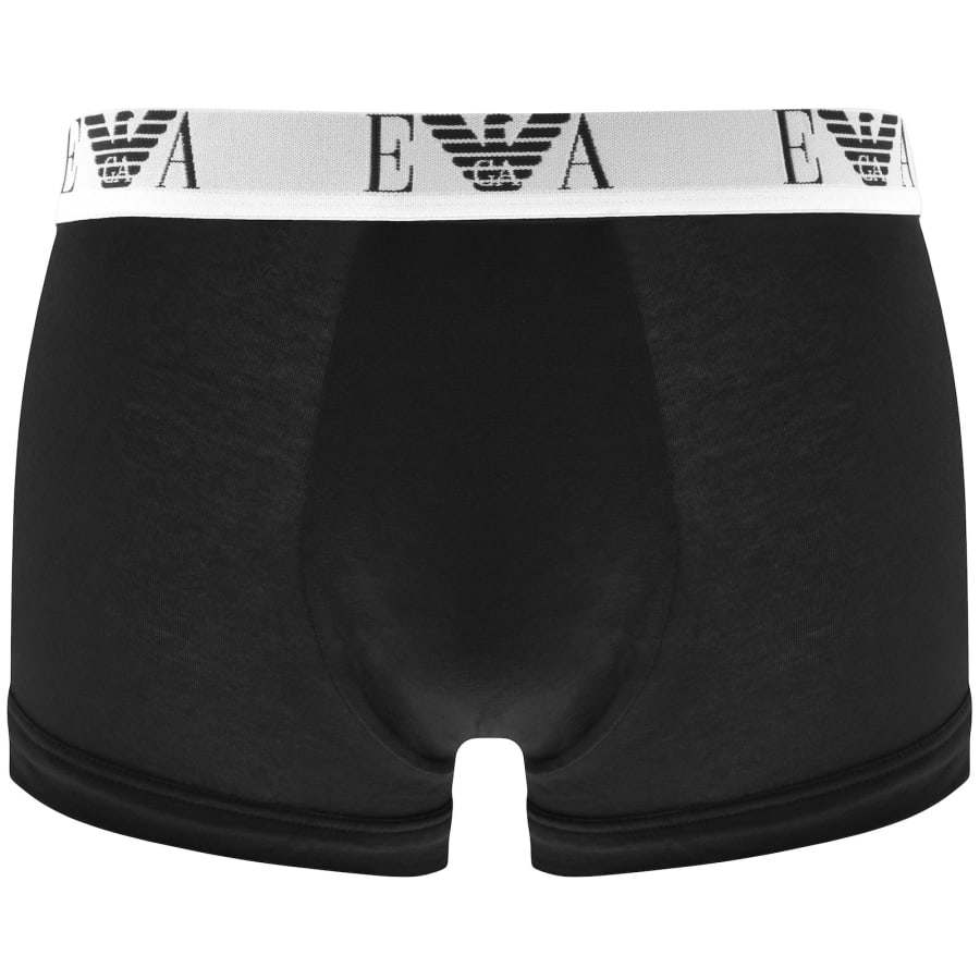 Image number 2 for Emporio Armani Underwear 3 Pack Boxer Trunks Black