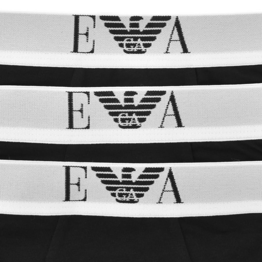 Image number 3 for Emporio Armani Underwear 3 Pack Boxer Trunks Black