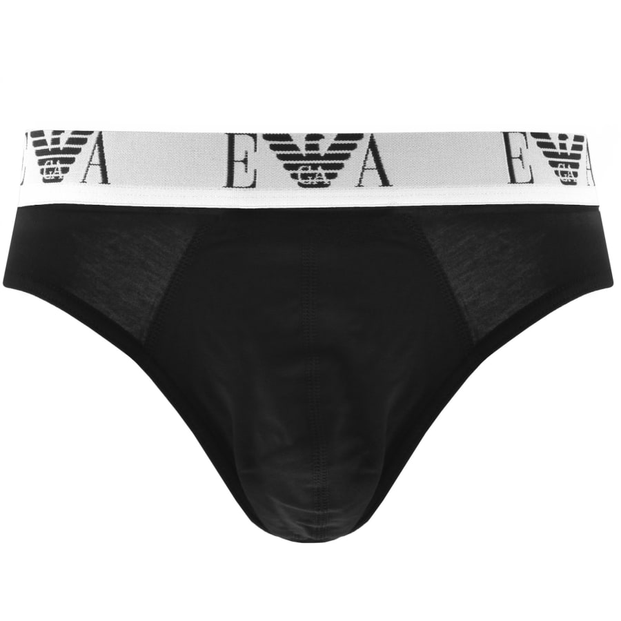 Image number 2 for Emporio Armani 3 Pack Briefs Black