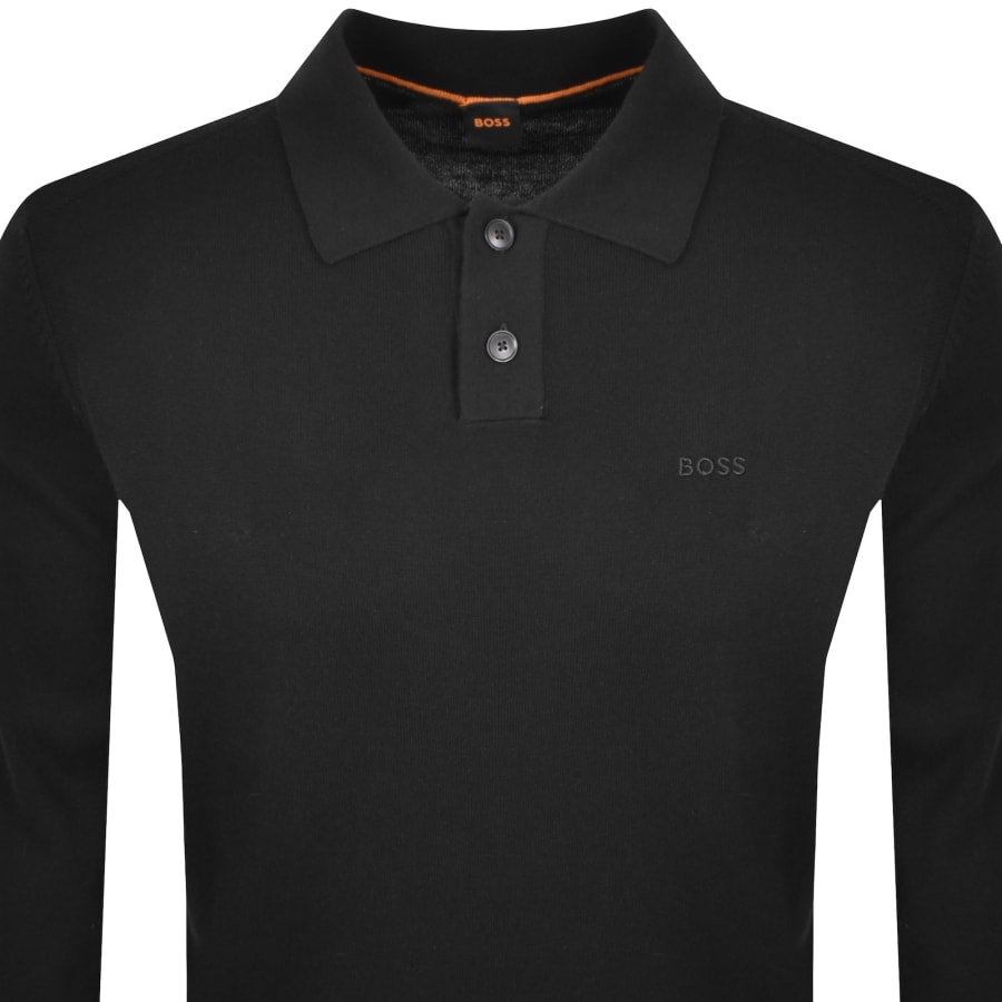 Image number 2 for BOSS Asac Polo Knit Jumper Black