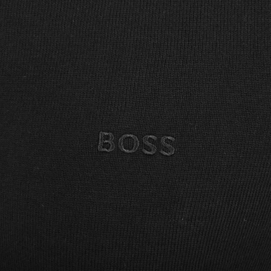 Image number 3 for BOSS Asac Polo Knit Jumper Black