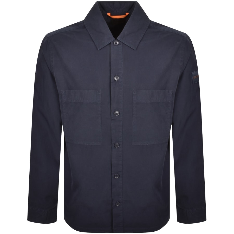 Image number 2 for BOSS Locky 2 Overshirt Dark Blue