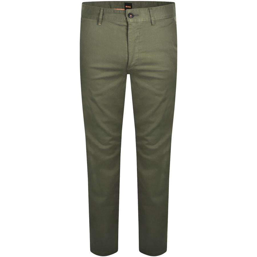 Image number 2 for BOSS Schino Slim Chinos Green
