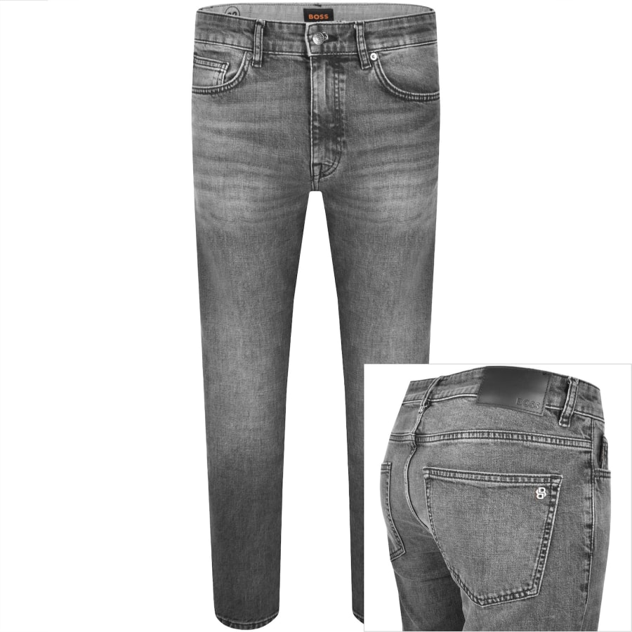 Image number 1 for BOSS Delaware Slim Fit Jeans Charcoal