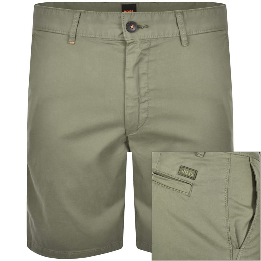 Image number 1 for BOSS Chino Slim Shorts Green