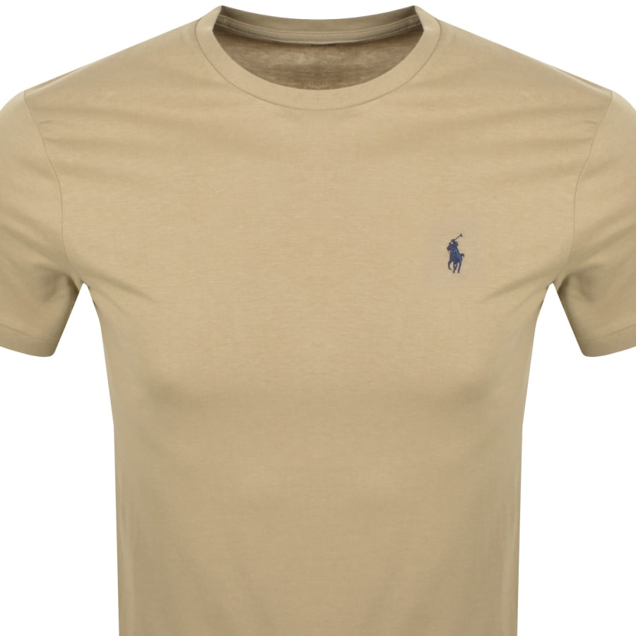 Image number 2 for Ralph Lauren Logo T Shirt Beige