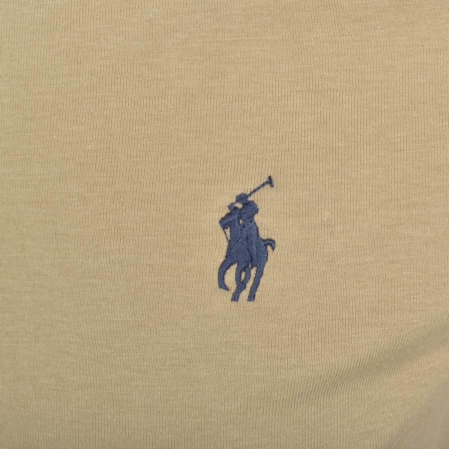 Image number 3 for Ralph Lauren Logo T Shirt Beige