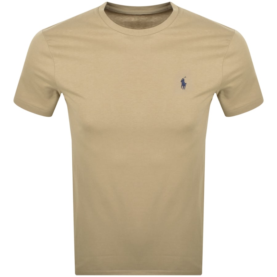 Image number 1 for Ralph Lauren Logo T Shirt Beige