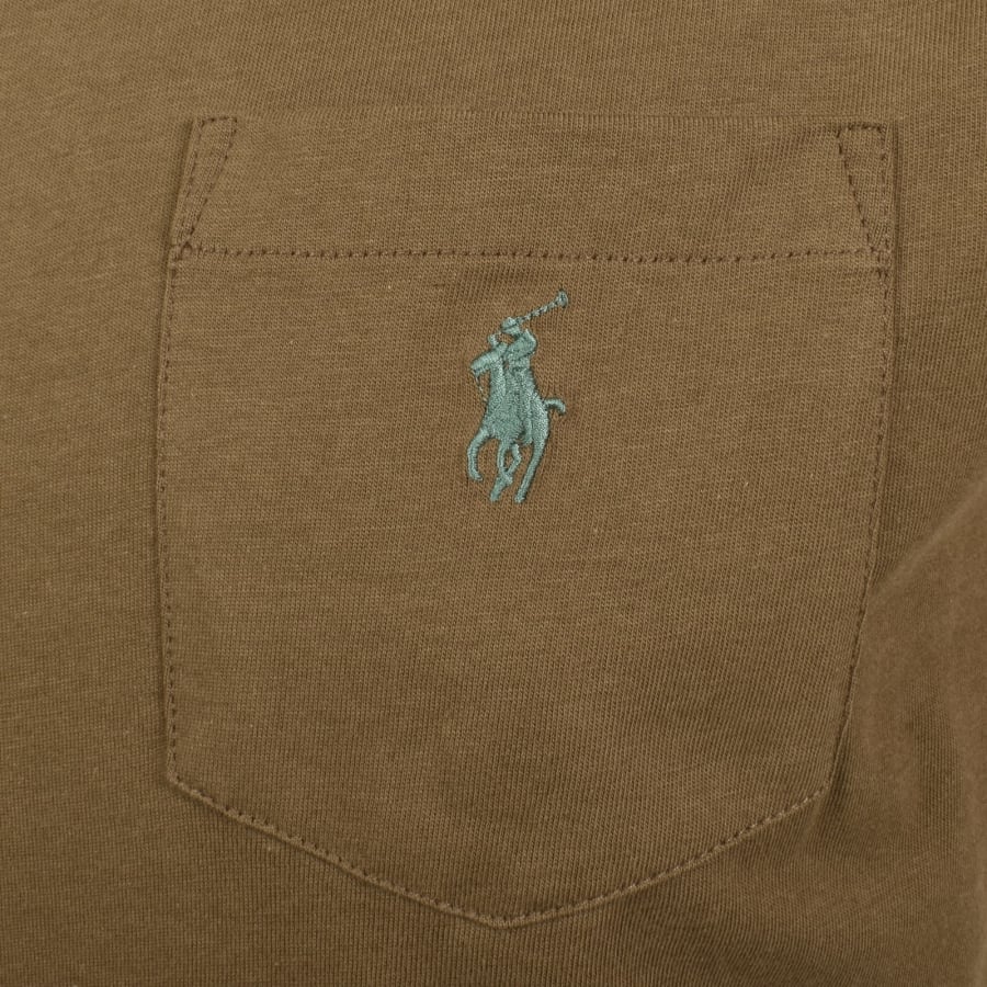 Image number 3 for Ralph Lauren Logo T Shirt Brown