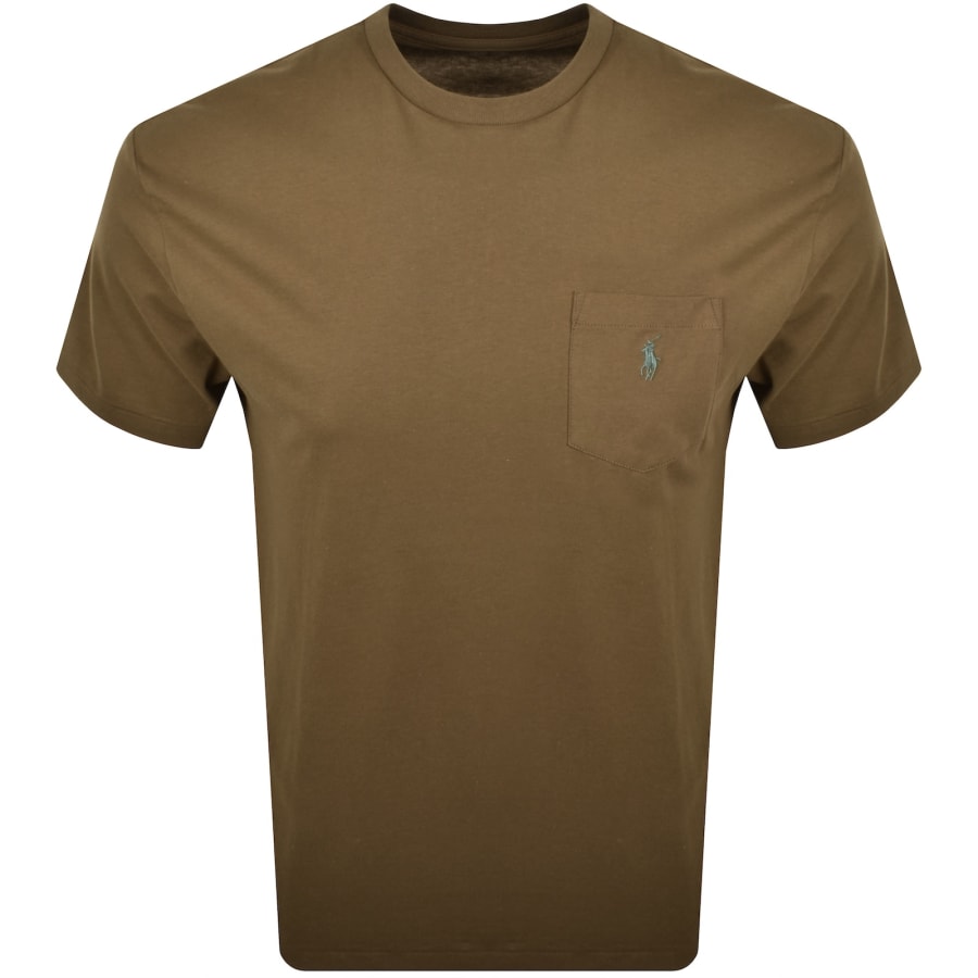 Image number 1 for Ralph Lauren Logo T Shirt Brown