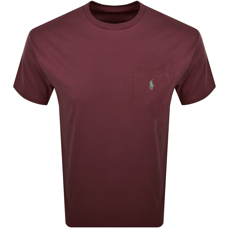 Image number 1 for Ralph Lauren Logo T Shirt Red Wine