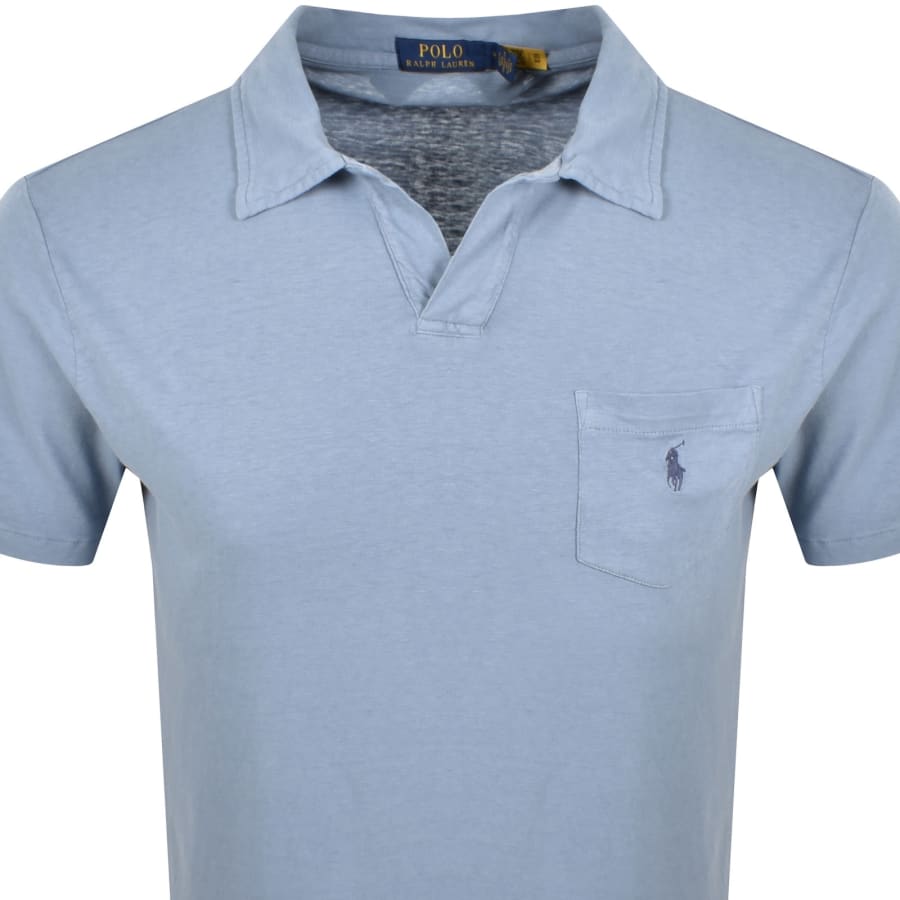 Image number 2 for Ralph Lauren Pocket Polo T Shirt Blue